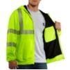High Visibility Zip Front Class 3 Thermal Lined Sweatshirt